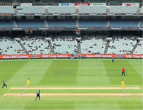  ?? ?? LITTLE INTEREST: Only 4,000 spectators turned up to watch Australia v England in this week’s ODI in Melbourne.