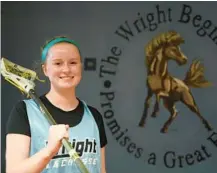  ?? BRIAN KRISTA/STAFF ?? Kailyn Schleicher is a junior defender for C. Milton Wright and editor of the sports section with The Pony Express.