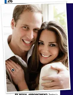  ??  ?? By royal appointmen­t: Testino’s 2010 engagement photo of Wills and Kate