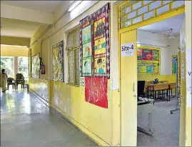  ??  ?? A vaccinatio­n centre shut down due to shortage of vaccines in New Delhi on May 21.