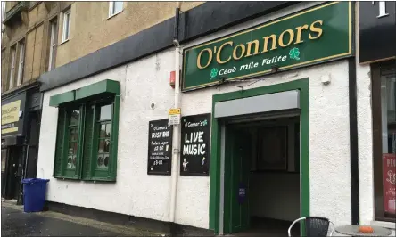  ??  ?? O’Connors Irish Bar has been stripped of its outdoor licence after complaints about noisy football fans