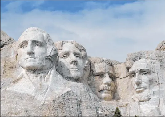  ?? David Zalubowski The Associated Press ?? Of the four former U.S. presidents depicted at Mount Rushmore National Memorial, not one served in the U.S. Senate.