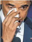  ?? FOTO: DPA ?? Tränen des Abschieds: US-Präsident Barack Obama.