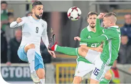  ??  ?? Moanes Dabour in action for Israel against Northern Ireland
