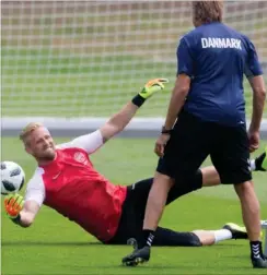  ?? FOTO: FINN FRANDSEN ?? Under VM-slutrunden var Lars Høgh traener for de danske målmaend.