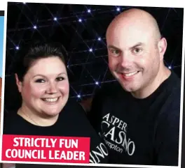  ??  ?? STRICTLY FUN COUNCIL LEADER Inquiry: One Angel Square, left. Above: Matthew Golby – now council leader – described himself as an ‘accomplish­ed dad dancer’ at a Strictly Come Dancing charity event in 2015. Below: Cash was blown on trips to Jamaica