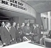  ?? THE REPUBLIC FILE PHOTO ?? November 1961: President John F. Kennedy arrives at a dinner in honor of Sen. Carl Hayden at the Westward Ho in Phoenix. It would be his last visit to Arizona.