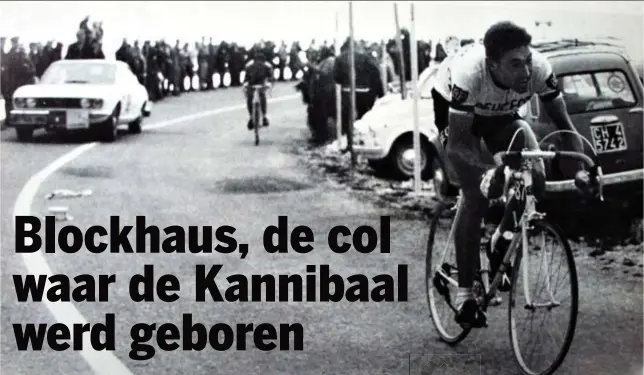  ?? FOTO RR ?? Eddy Merckx laat in de slotkilome­ter de Italiaan Italo Zilioli achter.