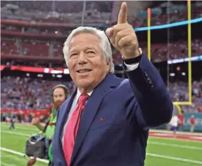  ?? MATTHEW EMMONS/USA TODAY SPORTS ?? Patriots owner Robert Kraft is facing two misdemeano­r charges in Florida.