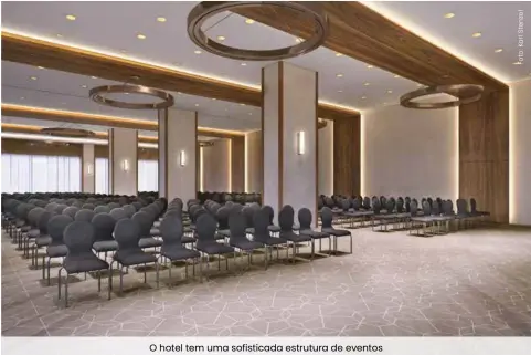  ??  ?? O hotel tem uma sofisticad­a estrutura de eventos