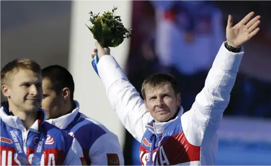  ?? Arkivbild: NATACHA PISARENKO ?? STOPPAD. Bobåkaren Alexander Zubkov var Rysslands fanbärare och tog två Os-guld i Sotji 2014. Nu är han avstängd från OS på livstid och har blivit av med sina guldmedalj­er.