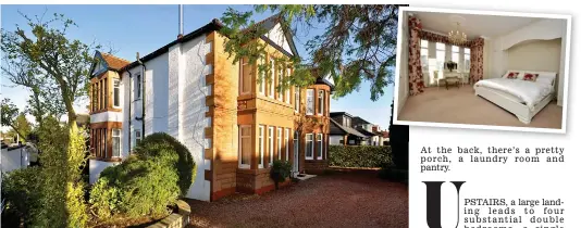  ??  ?? Suburban gem: The imposing sandstone property has five double bedrooms, inset