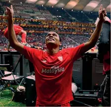  ?? REUTERS ?? Carlos Bacca, 28 anni, con il Siviglia ha vinto due Europa League