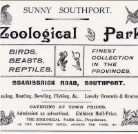  ??  ?? The last directory advert (1912) for the zoological Park at Kew and, below, damage caused by the 1908 fire