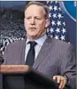  ?? ALEX WONG/GETTY ?? White House press secretary Sean Spicer lashes out at the media Saturday.