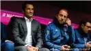  ??  ?? Salihamidz­ic often sits on the bench with Flick - a peculiarit­y of German sporting directors.