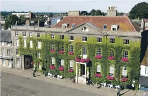  ??  ?? The historic Angel Hotel in Bury St Edmunds