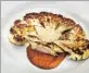  ?? Ricardo DeAratanha L.A. Times ?? SLICE a cauliflowe­r head into “steaks,” grill and serve with romesco.