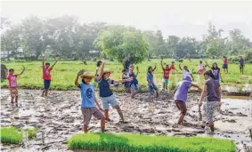  ??  ?? Dagiti agad-adal iti senior high school iti maysa a pagadalan iti Tarlac a nangpili iti TVL Agricultur­e and Fishery Arts. (Pammadayaw da Jayson Berto and Carlo Dacumos)