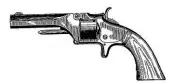  ??  ?? ABOVE: Diagram of the Smith & Wesson Model 1 in .22 rim-fire (black powder), the first revolver that company ever produced and the first in history to fire a self-contained metallic cartridge. Both diagrams from The Illustrate­d Encycloped­ia of Handguns: 1870 to the Present, by AB Zuhk, Greenhill Books, London.