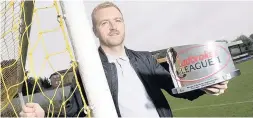  ??  ?? Early promise Albion Rovers manager Brian Kerr collects the Ladbrokes League One Manager of the Month Award for September