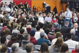  ?? CP PHOTO KIM ANDERSON ?? Prime Minister Justin Trudeau participat­es in a town hall Q&amp;A at Thompson Rivers University in Kamloops on Wednesday.