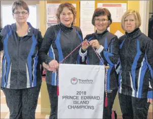  ?? SUBMITTED PHOTO ?? The rink of, from left, lead Cindy Nicholson, second Sandra Sobey, third Nancy MacFadyen and skip Debbie Rhodenhize­r defeated the Melissa Morrow rink from the Silver Fox Curling and Yacht Community Complex twice in the championsh­ip round to win the...