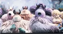  ??  ?? DISRUPTION: The yetis are shaken up by the arrival of a ‘smallfoot’