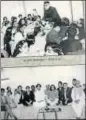  ??  ?? (Above) Pt Anand Narayan Mulla amid audience, (below) poet Harivansh Rai Bachchan (in white kurta).