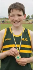  ??  ?? Leo Morris (Marshalsto­wn) won gold in the Under-13 long jump.