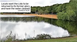  ?? DARREN PEPE ?? Locals want the Lido to be returned to its former glory and have the water cleaned