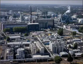  ?? (AP/Michael Probst) ?? The Industrial Park of Hoechst is pictured in Frankfurt, Germany, last month.