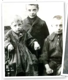  ??  ?? Left: Barnardo’s provided this photograph of George, William and James Mullen. Right: their sister Elizabeth, the future ‘Granny Mullen’