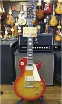  ?? Yomiuri Shimbun photos ?? Above: A used Tokai Gakki guitar at Shimokura Second Hands in the Ochanomizu district of Tokyo is now twice the price as when it was manufactur­ed in the early 1980s.
