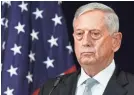  ?? JACQUELYN MARTIN/AP ?? Secretary of Defense Jim Mattis stresses readiness in the military.