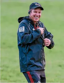  ?? PHOTOSPORT ?? Brad Mooar has plenty of reason to smile with his Welsh club Scarlets performing well and reportedly being sought after by new All Blacks coach Ian Foster.