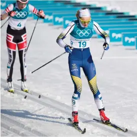  ?? Bild: JON OLAV NESVOLD ?? OVÄNTAT BRONS. Spekulatio­nerna kring en eventuell svensk medalj i tremilen kretsade mest kring Charlotte Kalla, men det blev i stället Stina Nilsson som tog den.