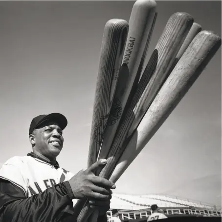  ?? Rogers Photo Archive / Getty Images 1962 ?? Mays at spring training in 1962. For many pitchers, it must have seemed like the Say Hey Kid swung multiple bats at the plate.