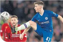  ??  ?? Billy Gilmour in action against Liverpool’s Adam Lallana in midweek