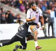  ?? ?? Captain’s run: Lewis Ludlam leads the charge