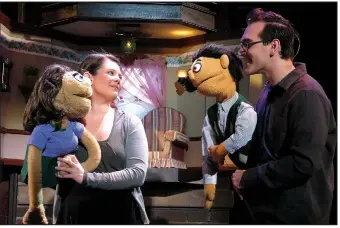  ?? COURTESY PHOTO ?? Halley Mayo is Kate Monster and Chandler Reid Evans is Princeton in the University Theatre production of “Avenue Q.” “I love my character, Kate Monster, and she is the puppet,” says Mayo. “So I guess I am attached to my puppet! I make jokes in...