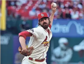  ?? JEFF CURRY/USA TODAY SPORTS ?? Cardinals pitcher Andrew Miller is a member of the Major League Baseball
Players Associatio­n’s executive committee. “We want to play and have made that abundantly clear,” he said.