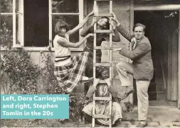  ??  ?? Left, Dora Carrington and right, Stephen Tomlin in the 20s