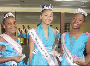  ?? ?? L - R: 2nd Princess Sazikazi Ginindza, Little Miss Eswatini now Miss Teen Eco Tourism World runner up Shakira Mamba and 1st princess Hlelo Zwane.