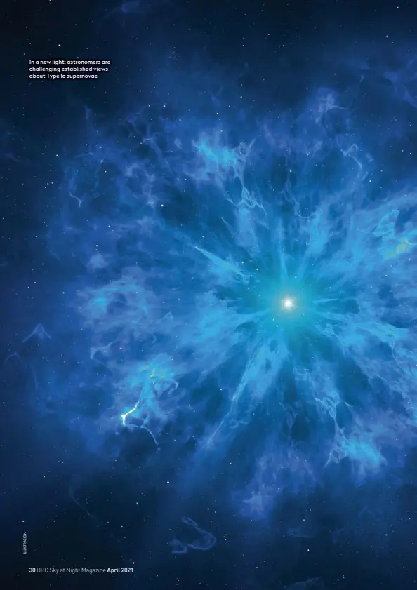  ??  ?? In a new light: astronomer­s are challengin­g establishe­d views about Type la supernovae