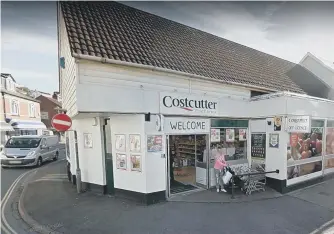  ??  ?? The Costcutter shop in Queen Street, Dawlish, Devon. Copyright Google Maps.