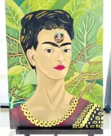  ?? ?? El maestro reprodujo obras de Frida Kahlo.