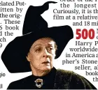  ?? ?? STAR: Dame Maggie Smith as Professor Minerva McGonagall