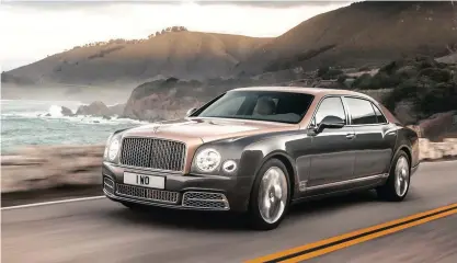  ??  ?? Mulsanne extended wheelbase, for when a regular-sized Bentley just won’t do.