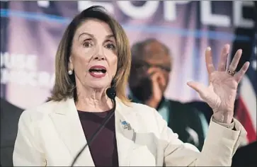  ?? Bill Clark CQ-Roll Call ?? “WE CAN investigat­e Trump without drafting articles” of impeachmen­t, House Speaker Nancy Pelosi reportedly told Democrats after the release of the redacted Mueller report. “Let’s see where the facts take us.”